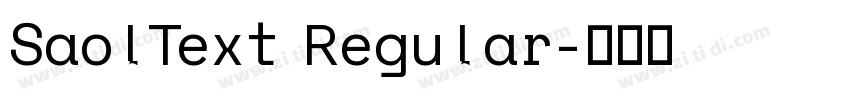 SaolText Regular字体转换